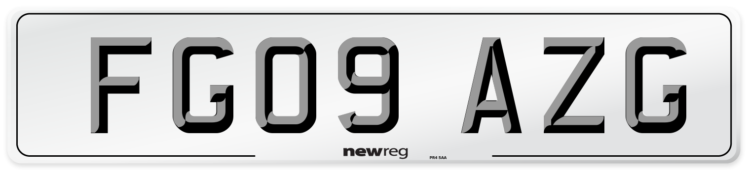 FG09 AZG Number Plate from New Reg
